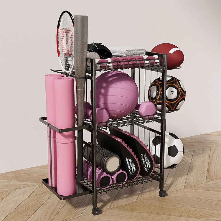 Metalezko Yoga Mat biltegiratzeko rack